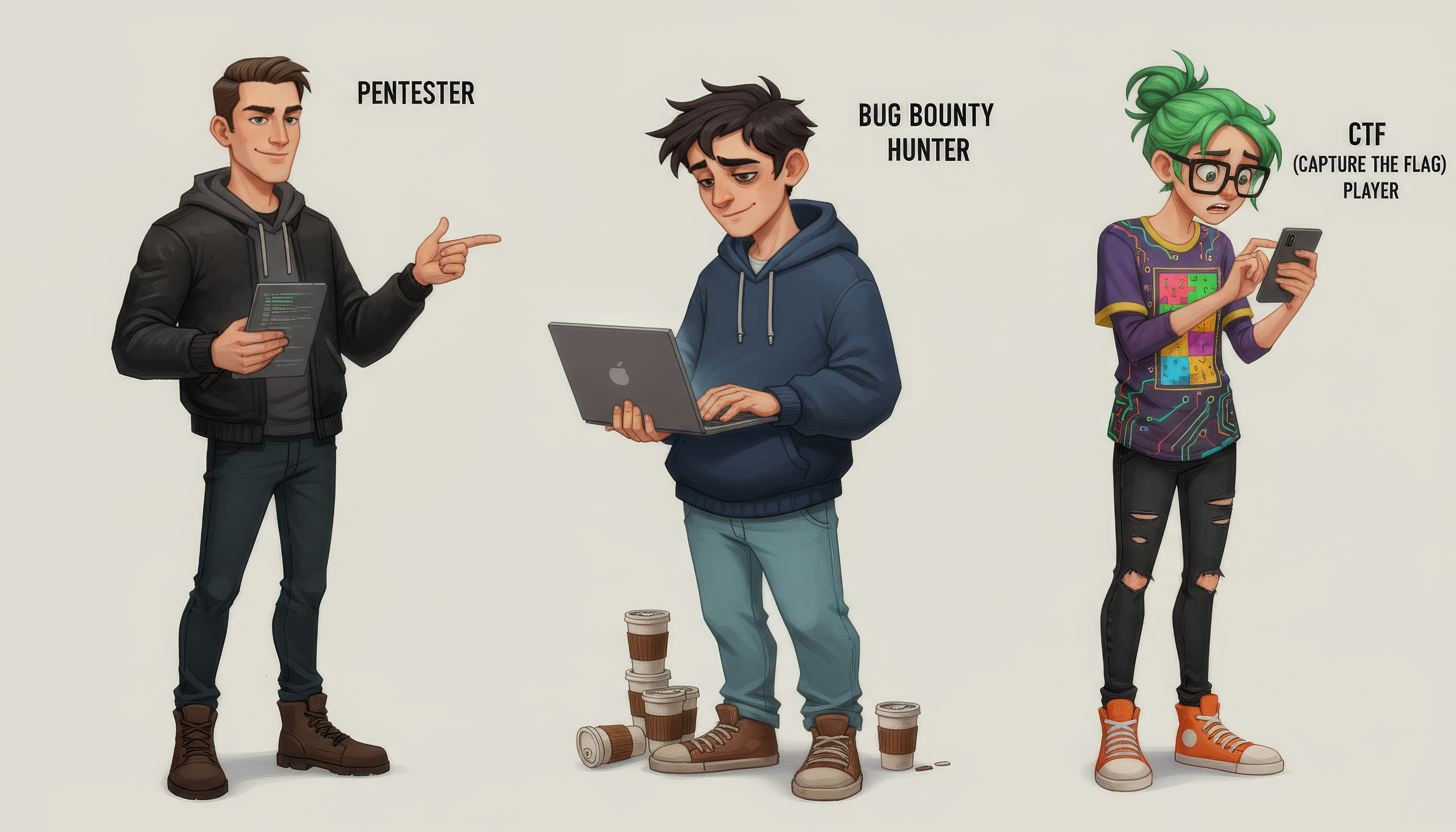 Image of a pentester, bug bounty hunter, and CTF player